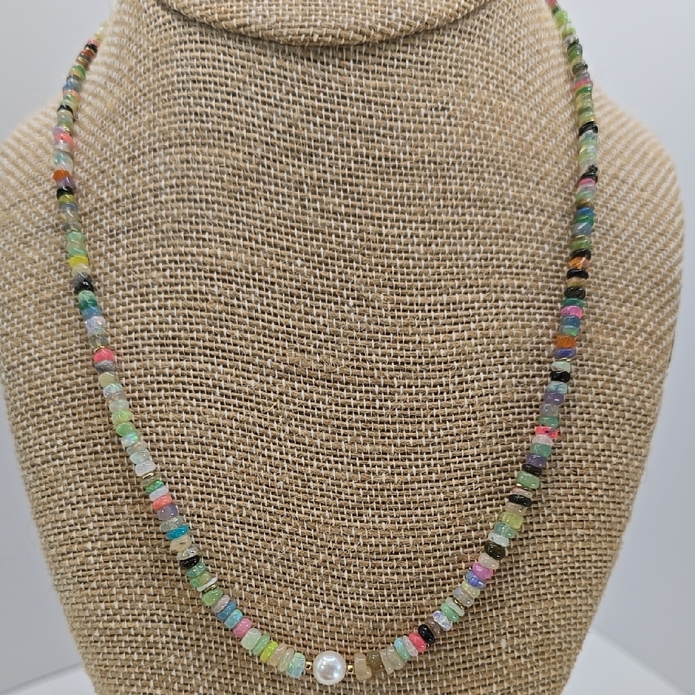 Ethiopian Opal Bead Necklace